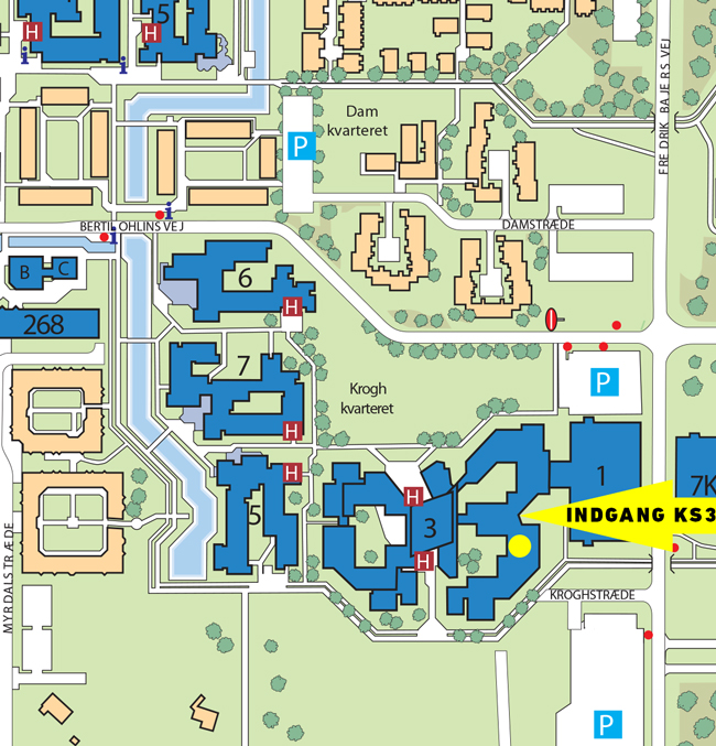 kort over aalborg universitet Find Vej Til Kroghstraede 3 kort over aalborg universitet